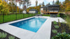 Rectangular in-ground steel pool structure