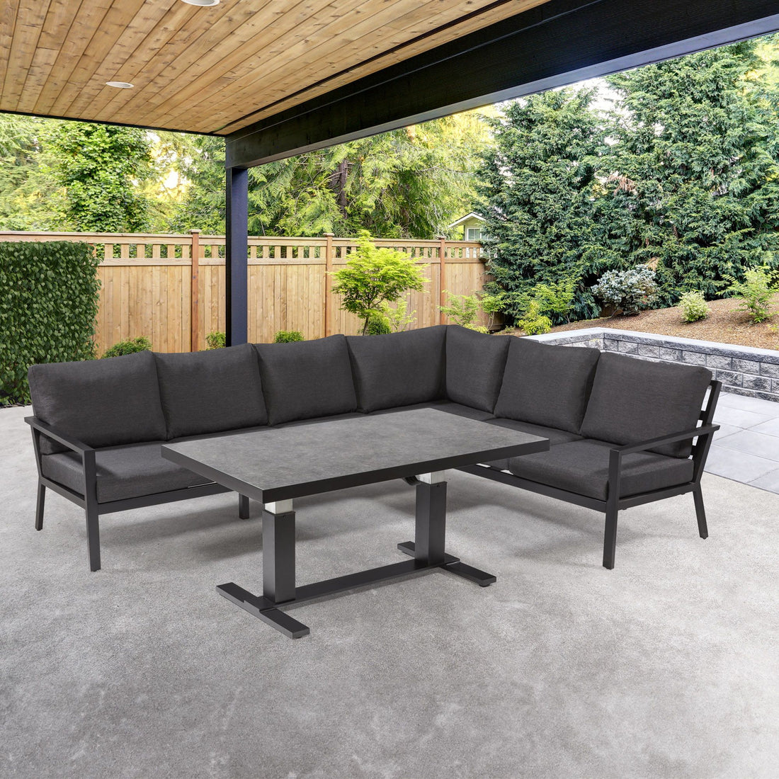 Santiago grey adjustable table - Store demo with imperfections