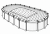 Net for oval above-ground pool