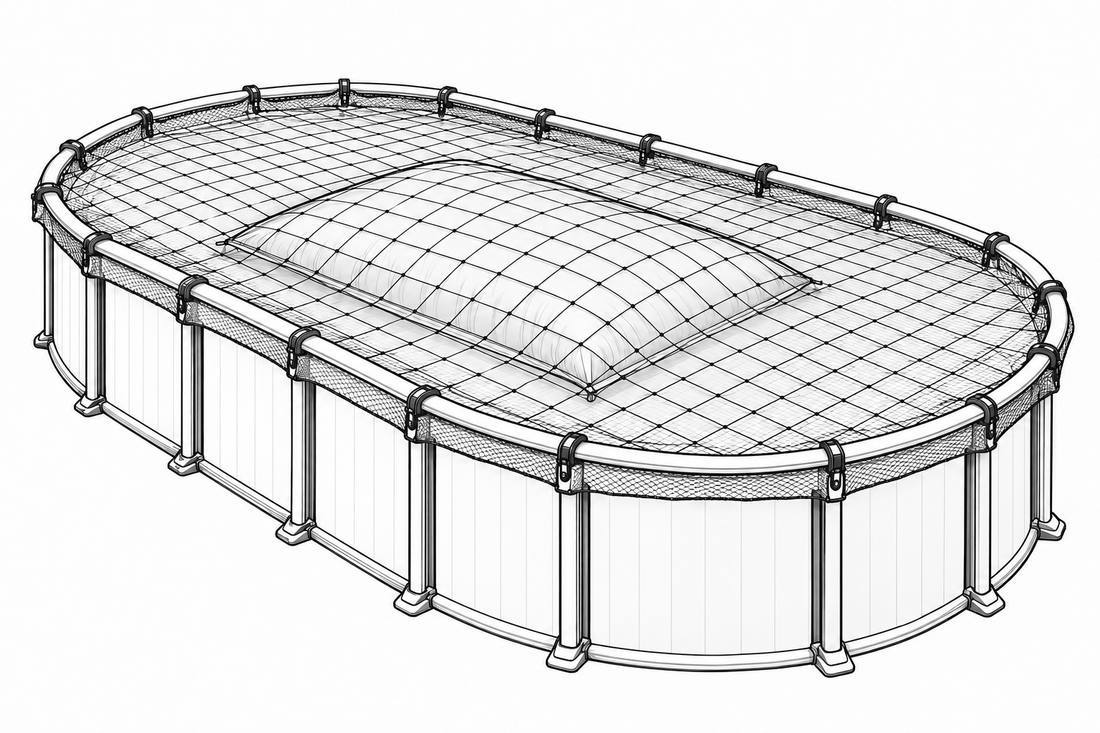Net for oval above-ground pool