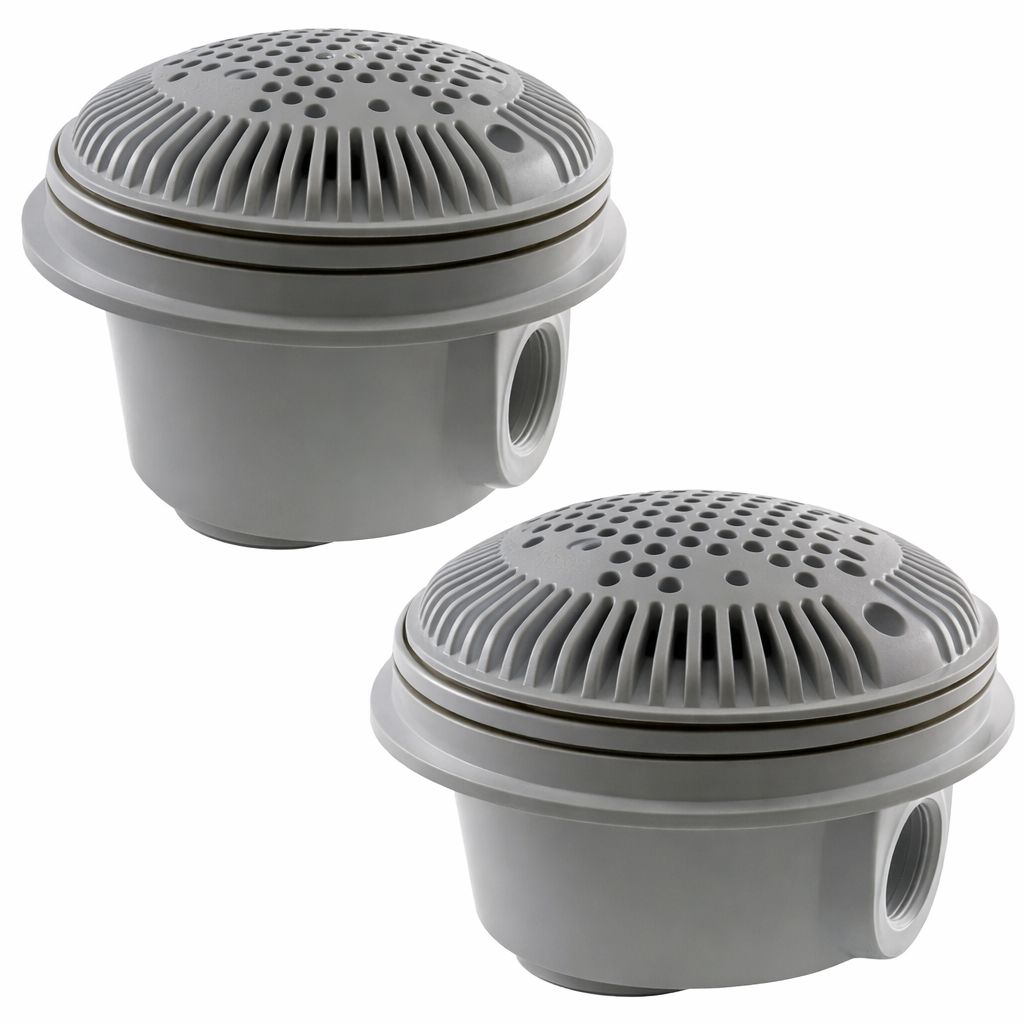 Hayward WG1048AVDGRPAK2 Dark Grey Bottom Drain Assembly for Inground Pools