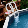 Resin deck ladder for above-ground pools