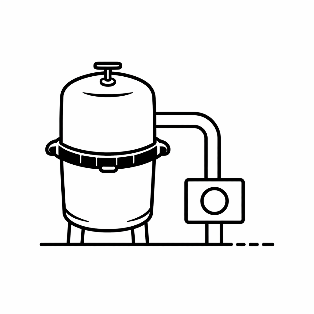 Plomberie pour filtre à cartouche et pompe