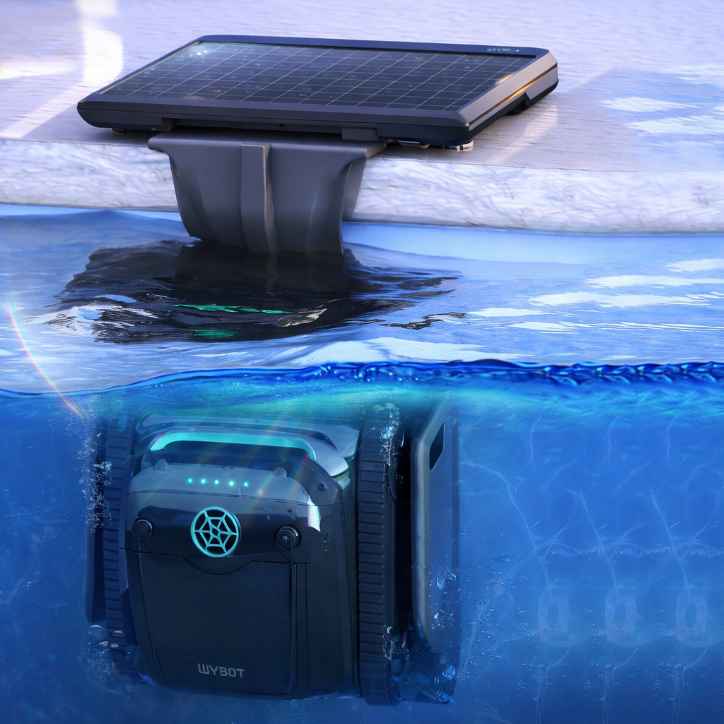 Robot S2 recharge solaire de Wybot sans fil pour piscines creusées
