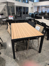 Prague dining table in black aluminum - Store demo with imperfections