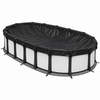 Opaque cover for oval above-ground pool
