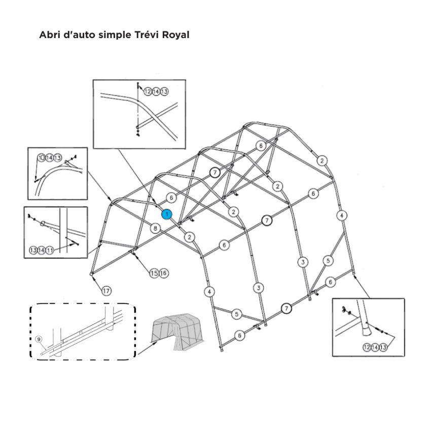 # 1 Centre arche 60 1/8''