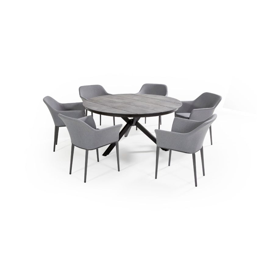 Aruba 60'' table with 6 Valence chairs