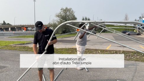 How to install a Trevi single car shelter